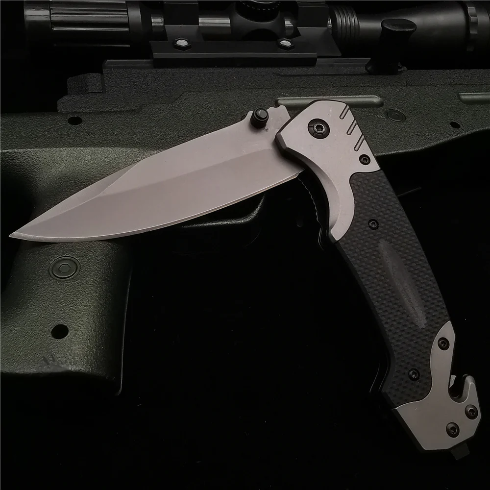 Тактический складной нож 9 дюймов 58HRC карманные ножи рукоятка G10 БОЕВОЙ ОХОТНИЧИЙ