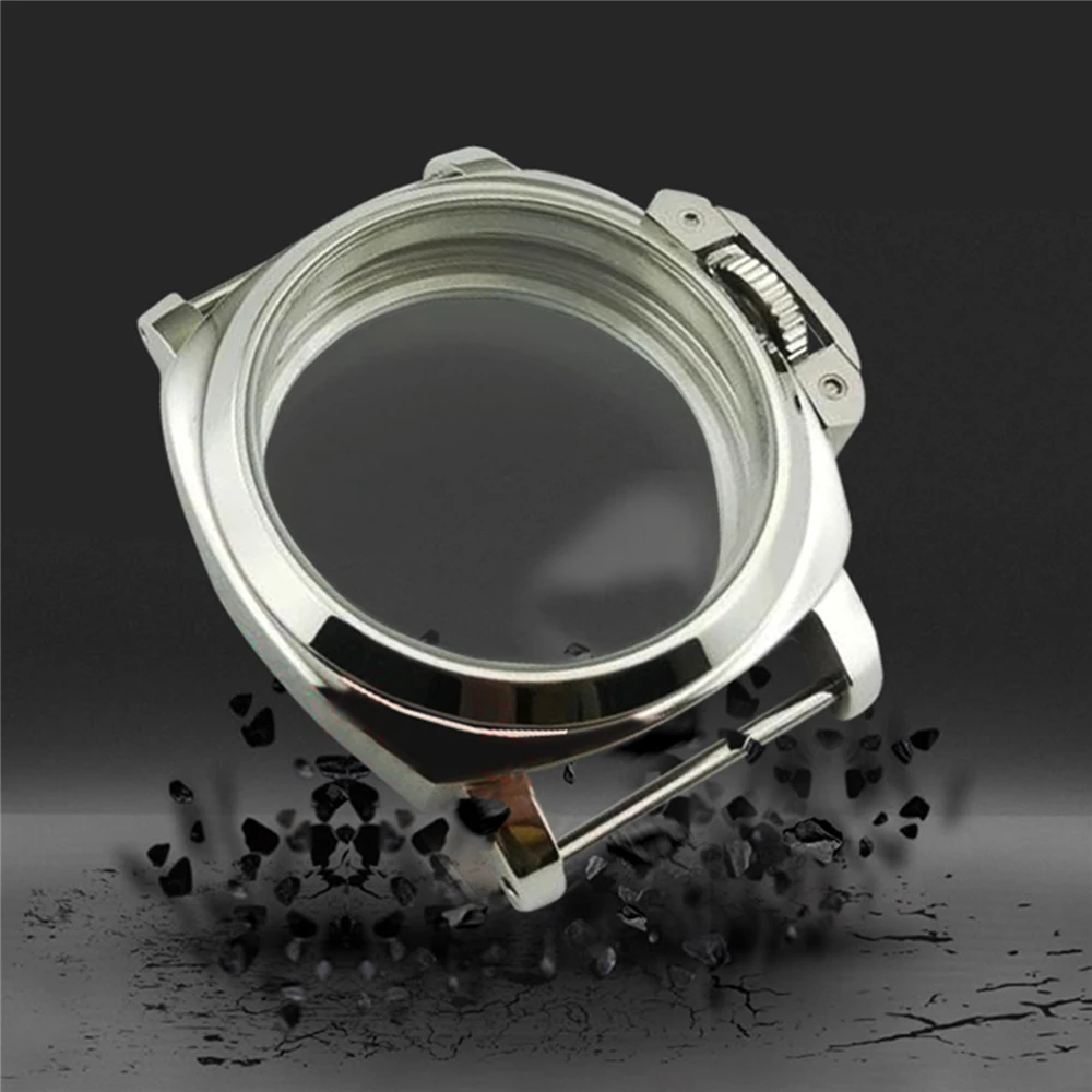 

Polished Stainless Steel 44MM Watch Case Replacement Watch Shell for ETA6497/6498 ST3600 Watch Movement Parts