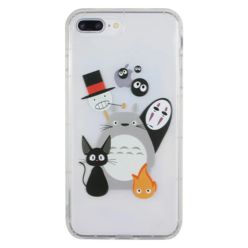 2 Японский мультфильм Тоторо унесенный спиром Ghibli Аниме Миядзаки Kaonashi мягкий прозрачный чехол для телефона iPhone XR X 7 7Plus 6 6S XS Max case - Цвет: 2