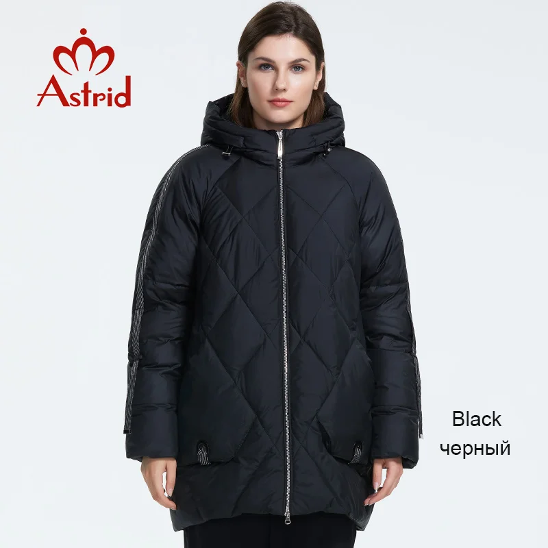 6 Black Astrid Зима новое поступление пуховая куртка женская верхняя одежда высокого качества с капюшоном короткая стильная женская мода зимняя куртка AR-7137 - Цвет: 6 Black
