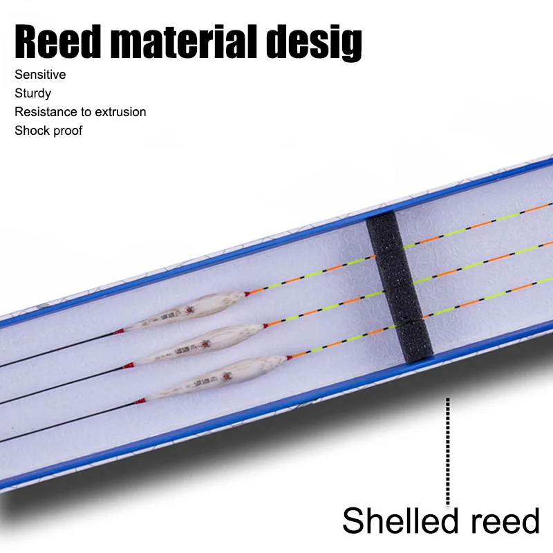 Новинка 3 шт. поплавок для рыбы материал ракушек камышовый конструкция из