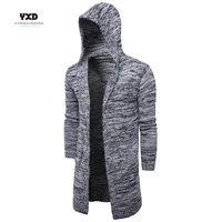 mens clothes autumn casual slim knitwear hoodie cardigans mans pocket knitted sweater men long cardigan man coat homie outwear