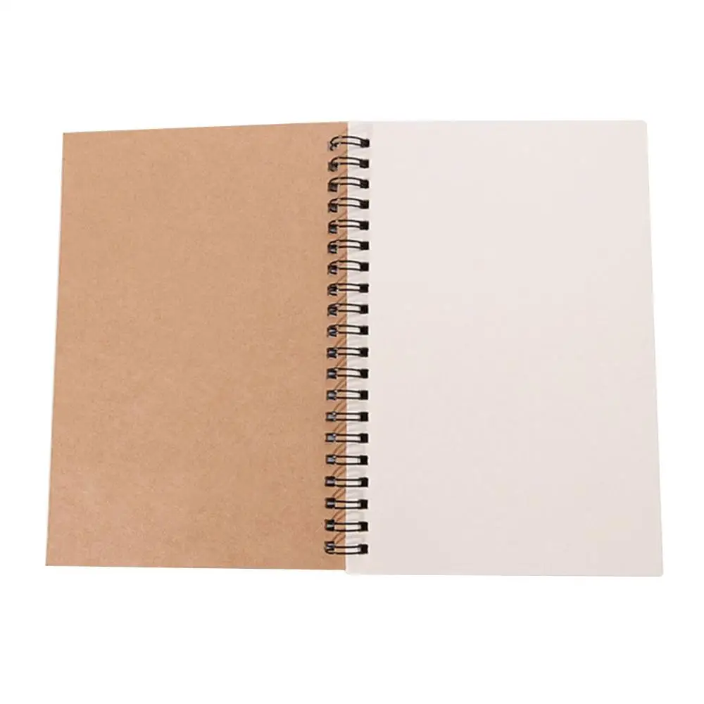 

Retro Spiral Coil Sketchbook Kraft Paper Notebook Sketch Painting Diary Journal Student Note Pad Book Memo Sketch Pad