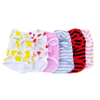 s xl printing lemon strawberry pet dog vest clothes red gray striped puppy dogs summer t shirt red vest pet apparel