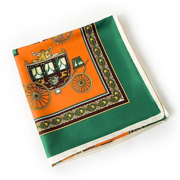 100% саржевый шелковый шарф для катания на коньках с принтом платок большой