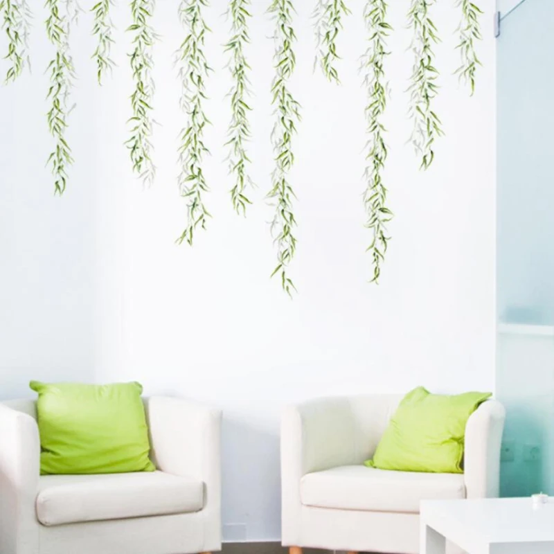 

Fresh leaf decoration sticker modern entrance restaurant TV wall cabinet aisle background decoration sticker