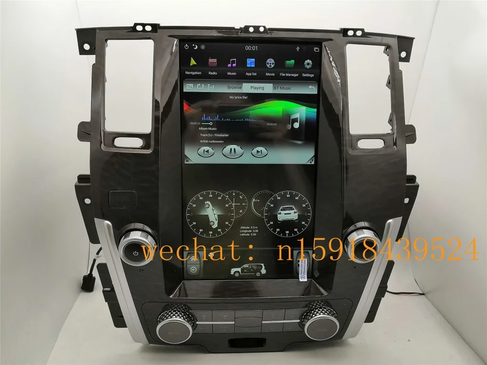 13,6 ''вертикальный Тесла стиль Android 8,1 автомобиля DVD gps для nissan Patrol 2010 2011 2012 2013 PX6 ips