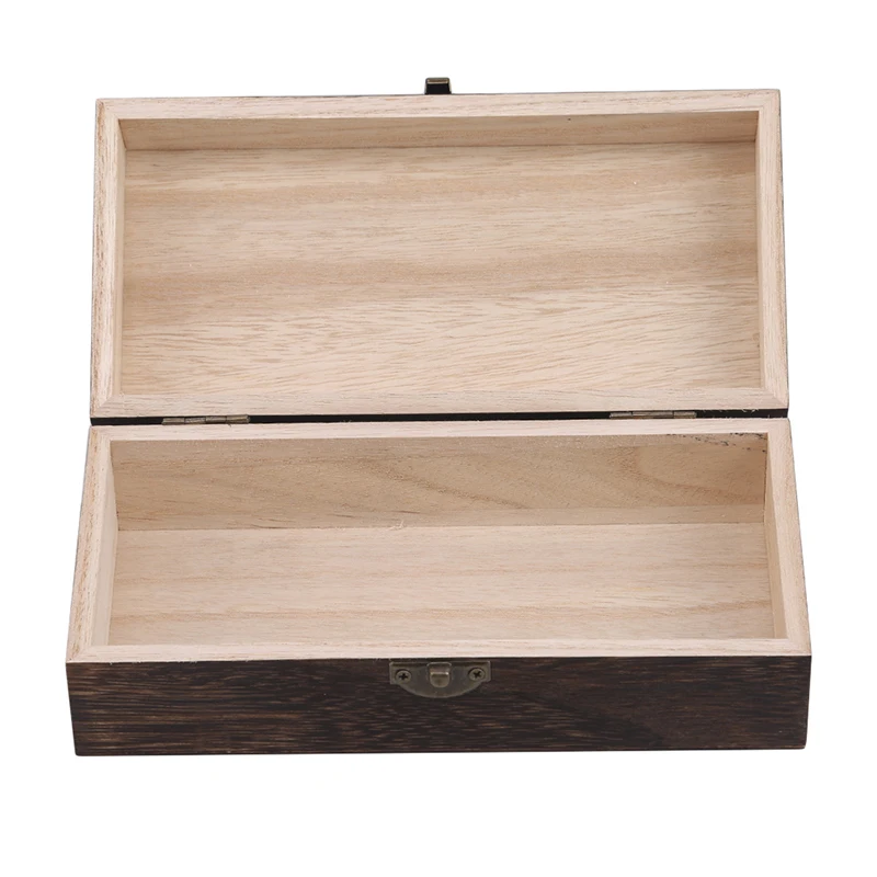 

New Retro Jewelry Box Desktop Natural Wood Clamshell Storage Hand Decoration Wooden Box Postcard Storage Box