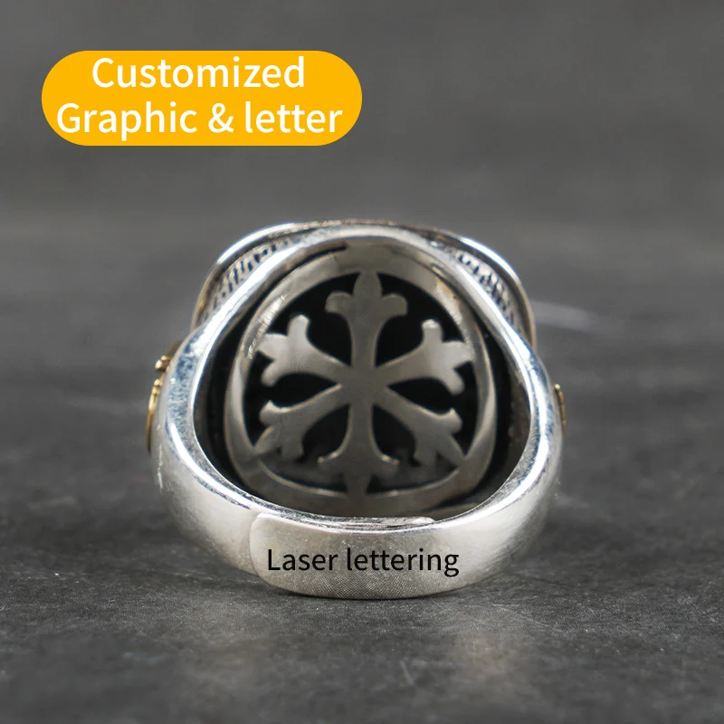 Серебряные кольца глаз Провиденса для мужчин винтажные модные ювелирные изделия