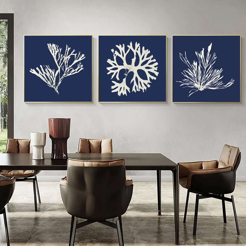 

Abstract Bifurcation Blue Canvas Paintings Wall Art Prints Poster Living Room Decor Decorative Paintings On The Wall Home Decor