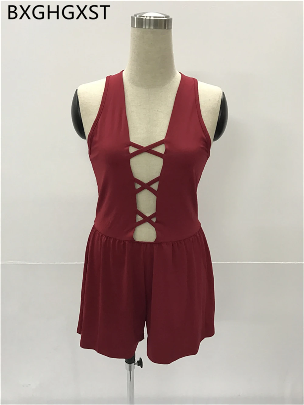 Сексуальные комбинезоны женский короткий комбинезон пляжные черного цвета xxxl