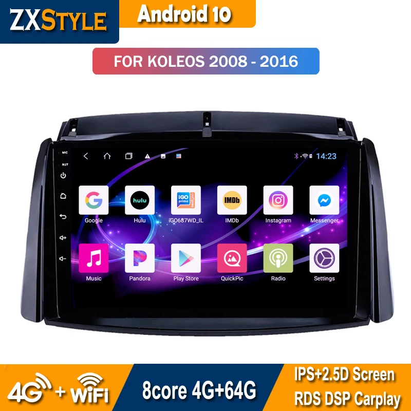 

Android 10.0 Car Video Multimedia Player For Renault Koleos 2008-2016 GPS Stereo Navigation Radio Intelligent System