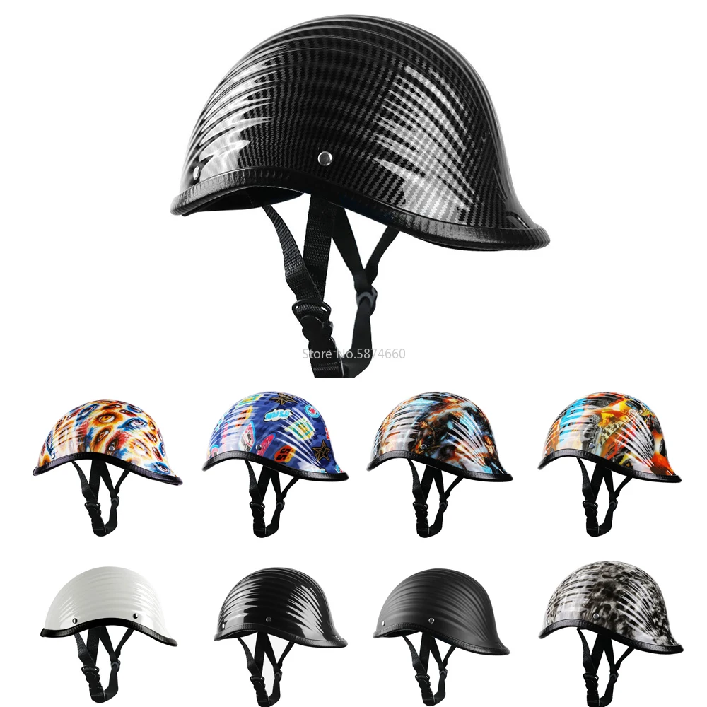 Мотоциклетный шлем на половину лица винтажный Ретро-шлем для мотоциклистов