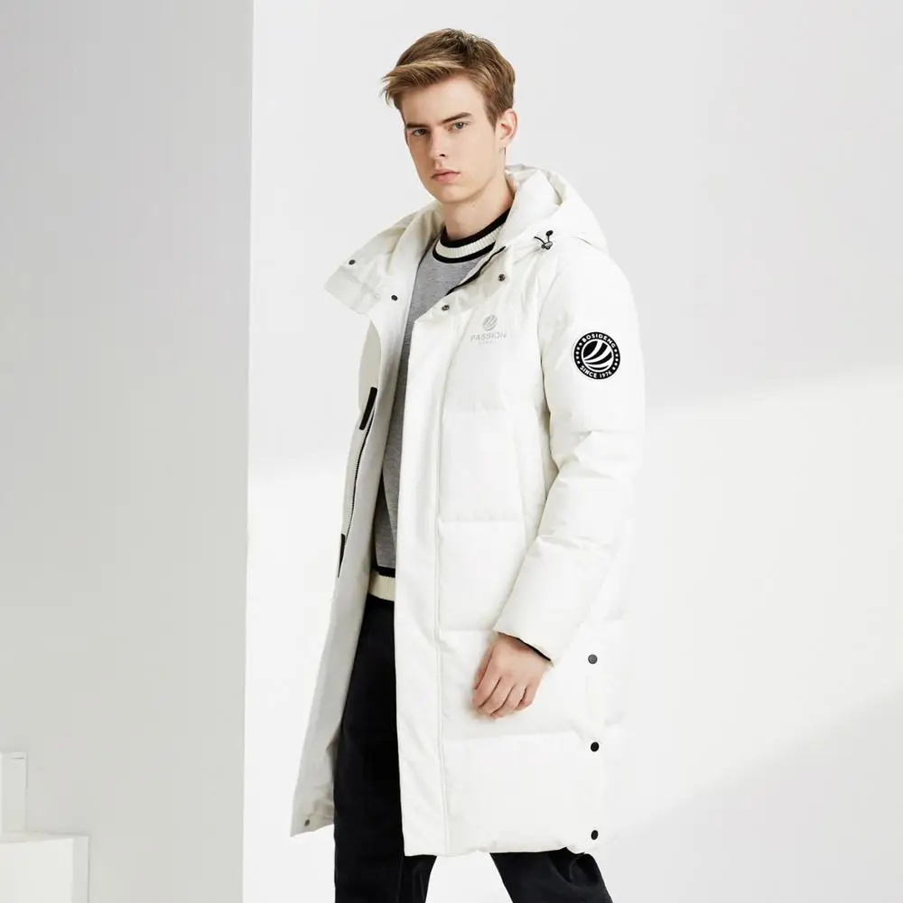 Новая мужская длинная теплая и непромокаемая пуховая куртка BOSIDENG ветрозащитное