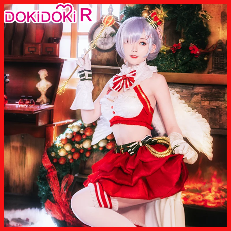DokiDoki-R аниме Re Zero Косплей Rem женский милый Рождественский Костюм Аниме |