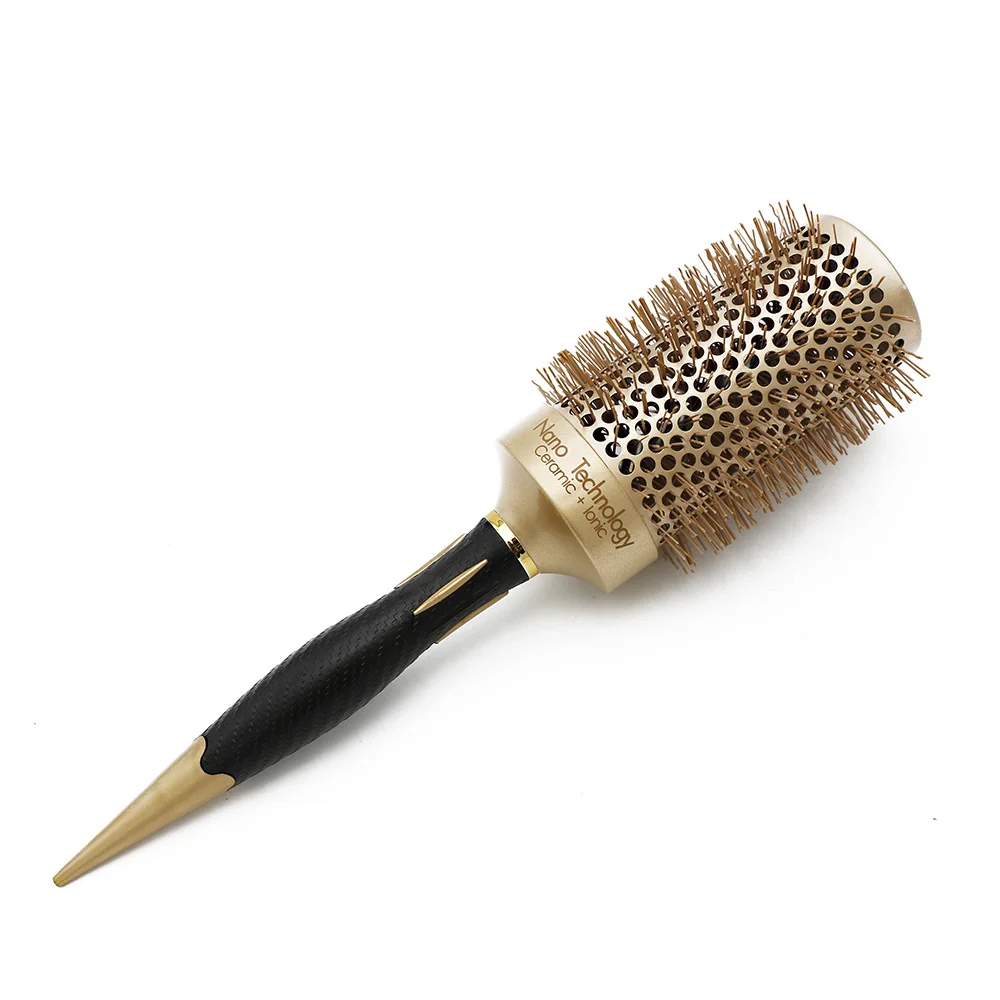 Новейшая ручка круглая щетка для волос ионные парикмахерские кисти керамическая