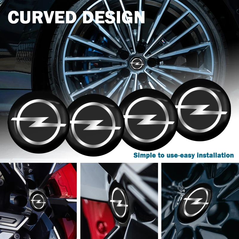 

4pcs Car Wheel Center Hub Cap Rim Sticker Decals for Opel Astra H G J Insignia Mokka Zafira Corsa Vectra C D Auto Goods
