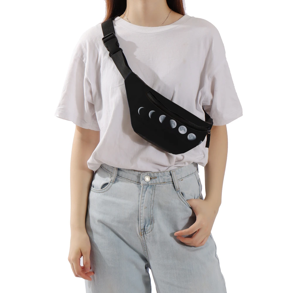 Поясная Сумка Deanfun для женщин забавная черная бананка с 3D принтом на молнии