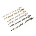 Застежка-карабин для изготовления ювелирных изделий сделай сам с цепочкой-коннектором для поделок, браслетов, ожерелий, аксессуаров, 10 шт.лот, 55 мм, цвет в ассортименте