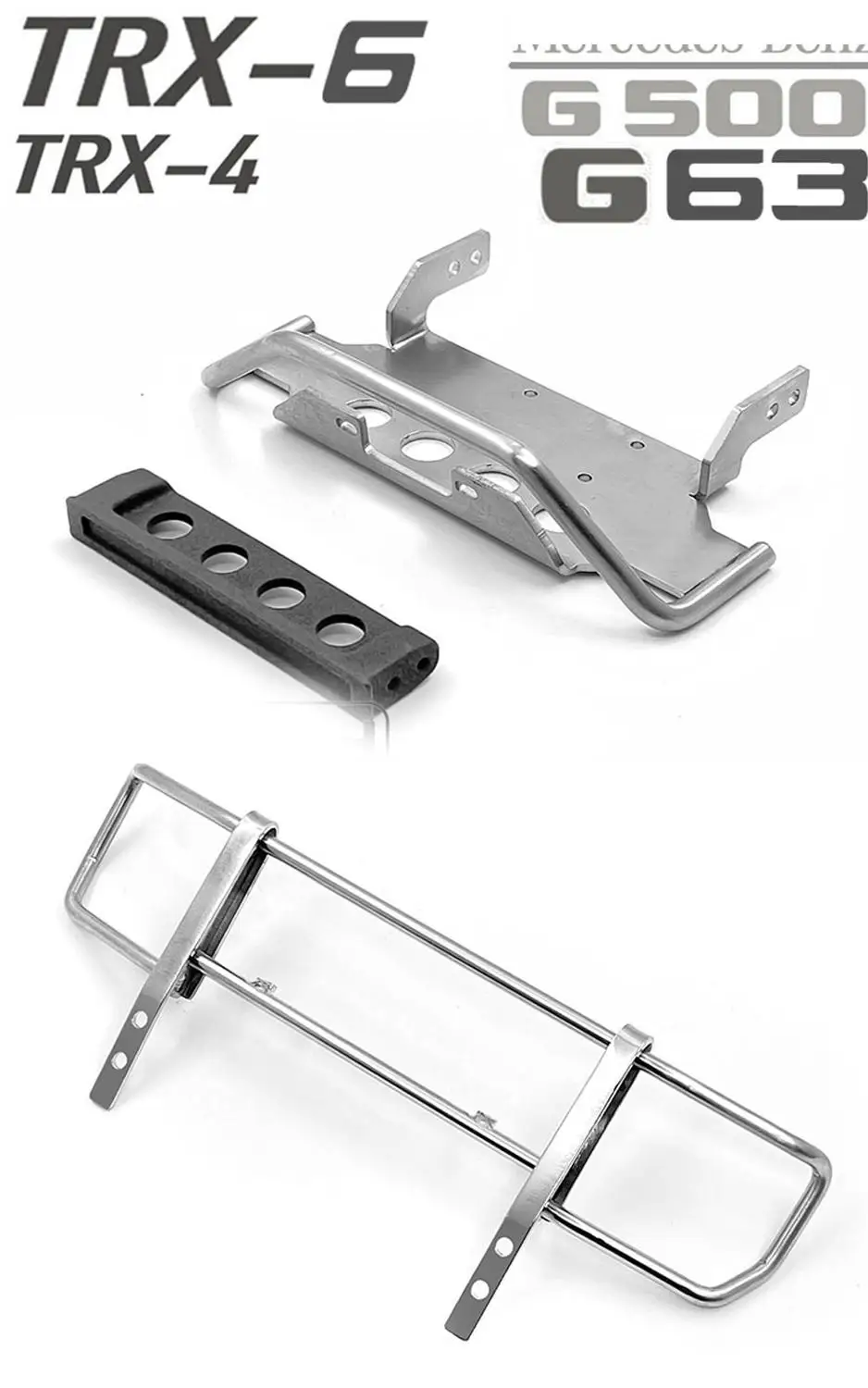 Металлический передний верхний бампер + Нижний Бампер для TRAXXASPARTS TRX 4 6 4X4 6X6 G63 G500 RC
