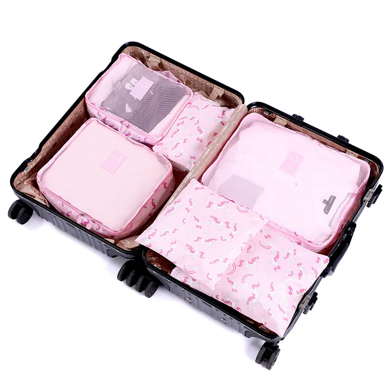 

Travel Organizer Storage Bags Portable Luggage Organizer Clothes Tidy Pouch Suitcase Packing Laundry Bag Storage Case 6pcs/set