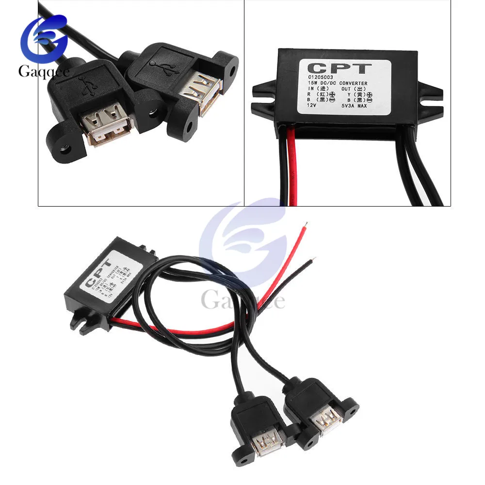 DC 5V преобразователь питания для автомобильного аккумулятора Micro Mini USB понижающее