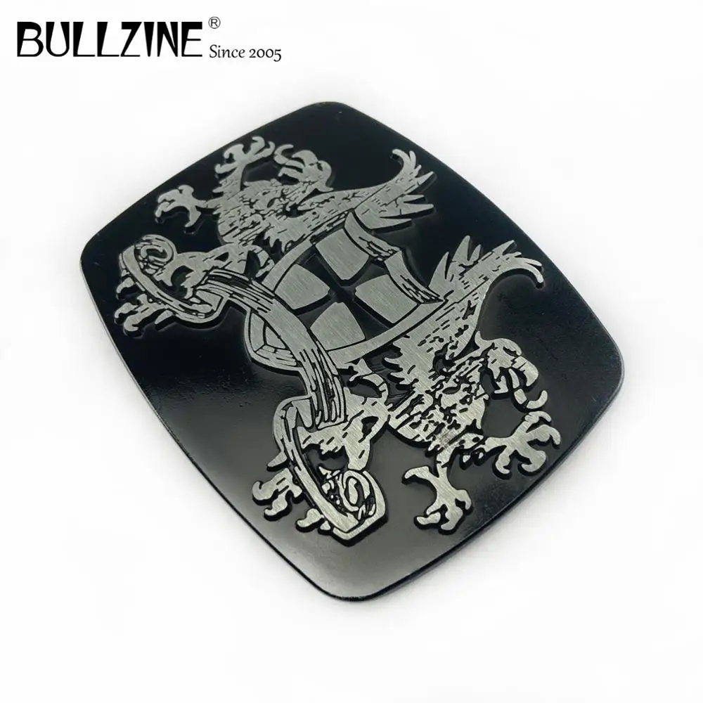 Пряжка для ремня Bullzine Dragon с черным покрытием FP-03364 непрерывным запасом подходит