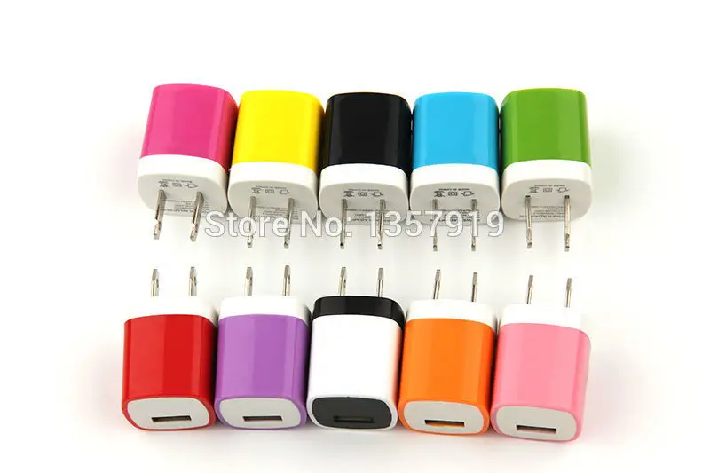 Сетевое зарядное устройство с американской вилкой 5 В 1 А 100 шт./лот адаптер