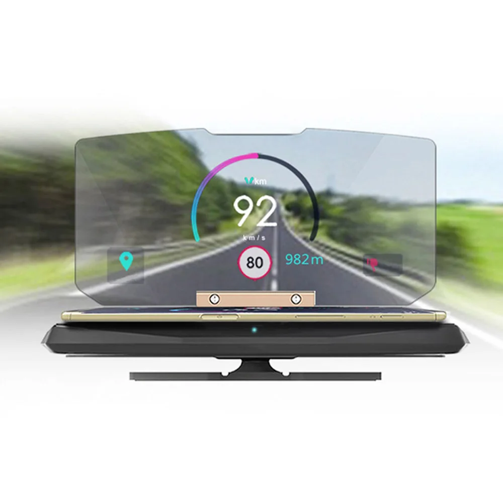 Newcarpro Универсальный мобильный GPS навигационный кронштейн HUD Head Up Displayer для