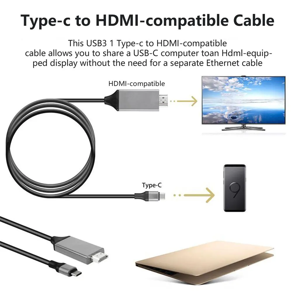 Кабели совместимые с USB 1 8 Type C и HDMI 3 м|Кабели HDMI| |
