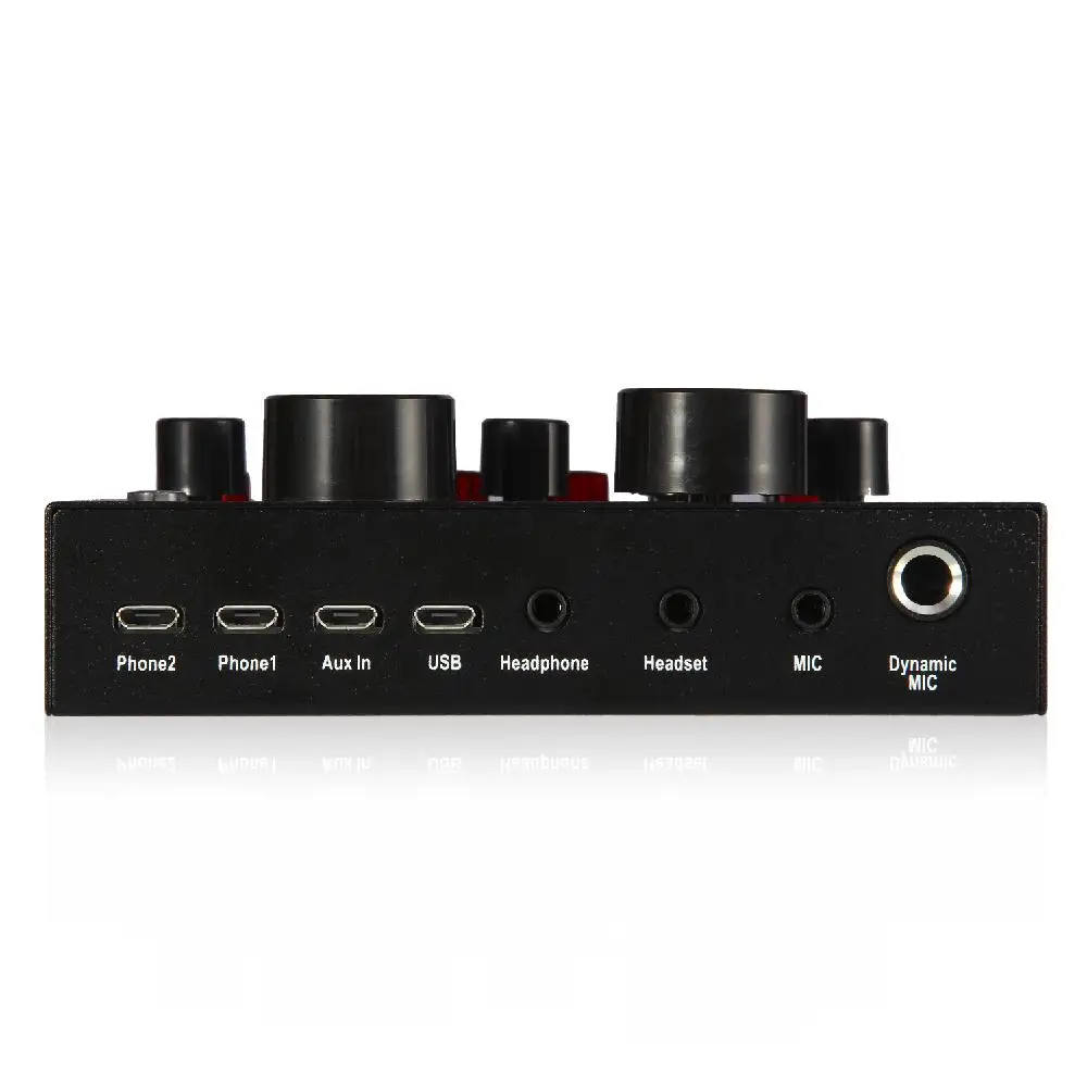 Studyset V8 Multifunctional Live Sound Card USB Audio Interface Intelligent Volume Adjustable Mixer | Электроника