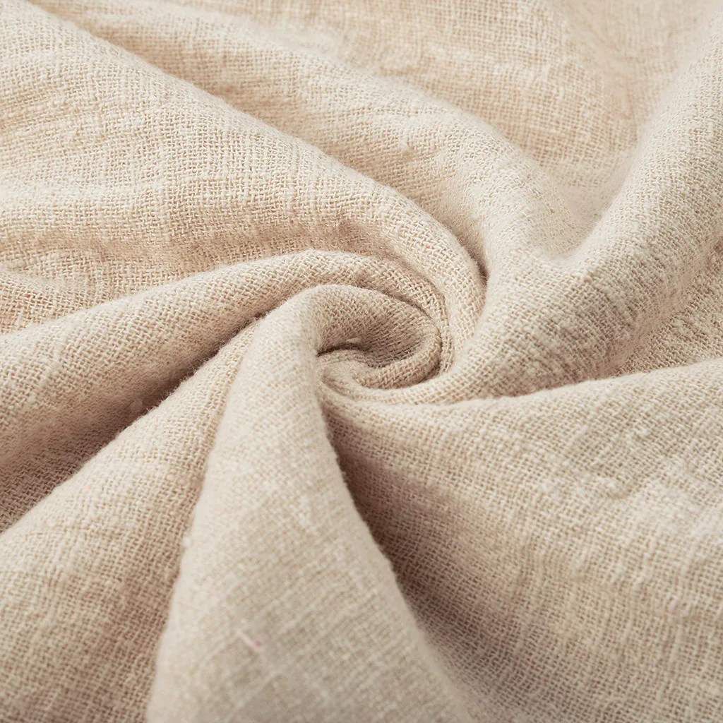 Oversize Fashion Cotton Linen Blouse Shirt Solid Loose O-Neck Tops Casual Summer Ladies Female Women 3/4 Sleeve Blusas Pullover