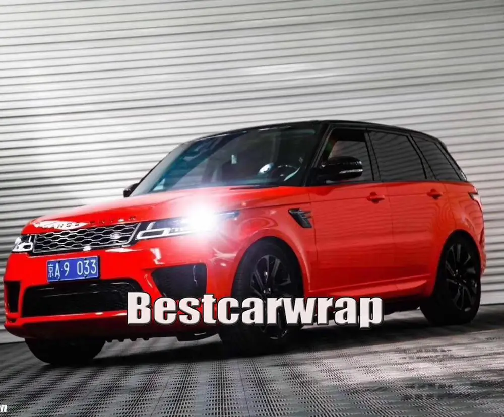 Глянцевая ярко-красная виниловая пленка для автомобиля 3 м покрывающая