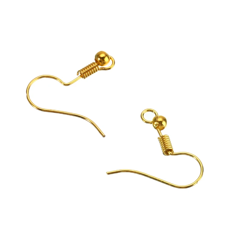 100 шт./компл. Ушные крючки уха провода цвета: золотистый серебристый бронзового