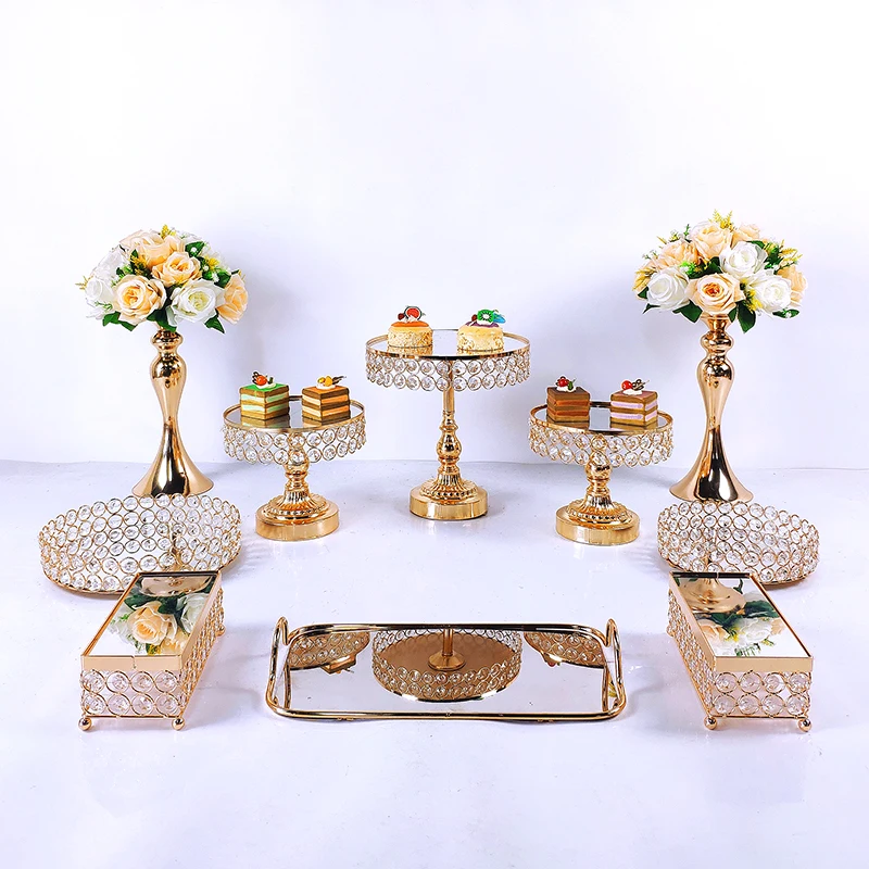 10 шт./лот круглая подставка для торта кристальная прозрачная украшения дня