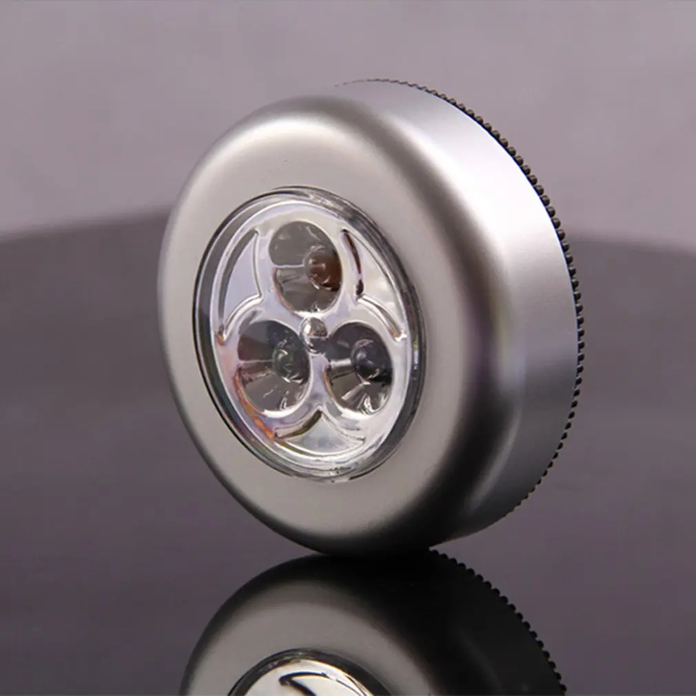 ICOCO креативный круглый сенсорный светильник 3LED s автомобильный ночной Светильник