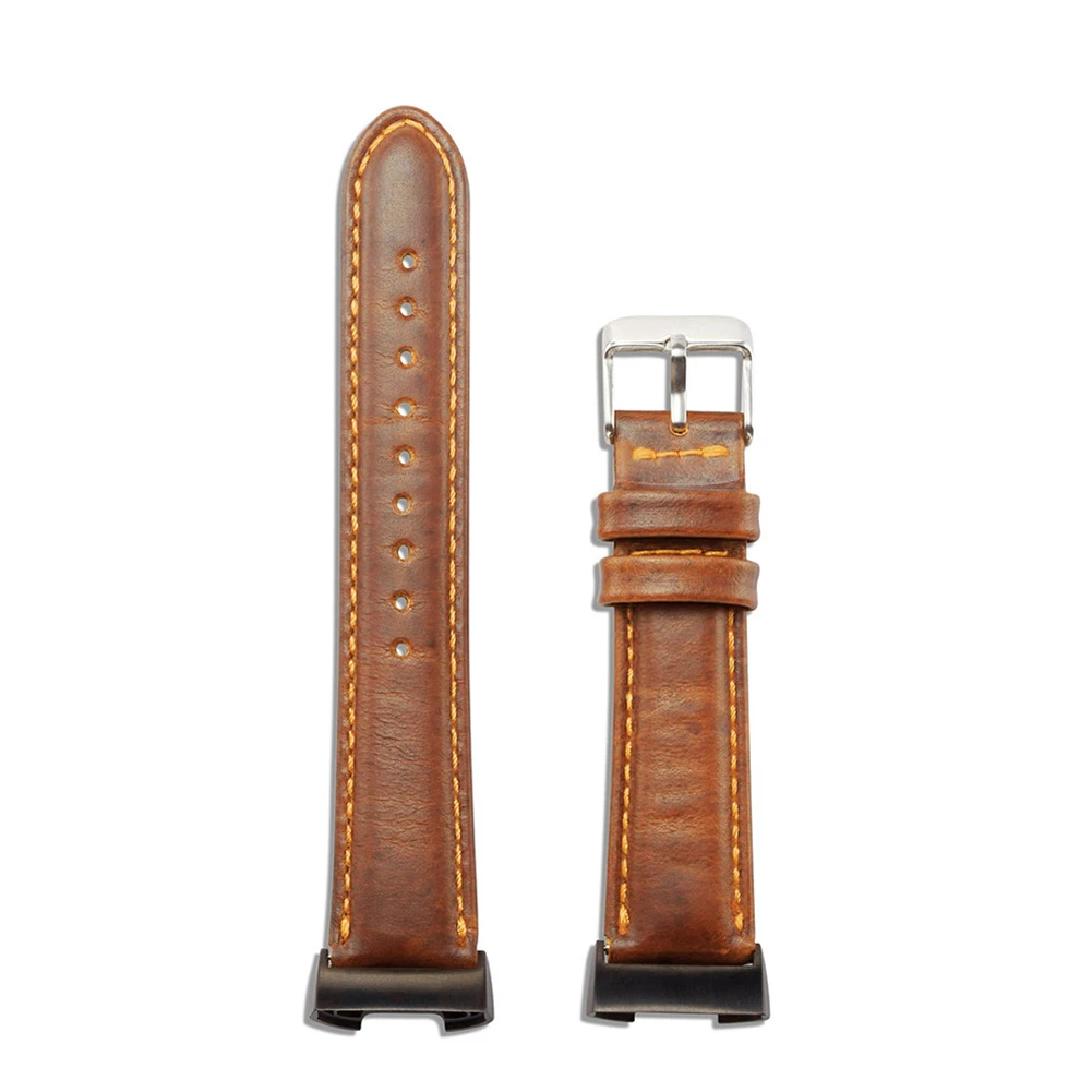

1*Genuine Leather Watch Band Replacement Comfortable Wristband Adjustable Length Durable Bracelet Strap Belt for Fitbit Charge 2