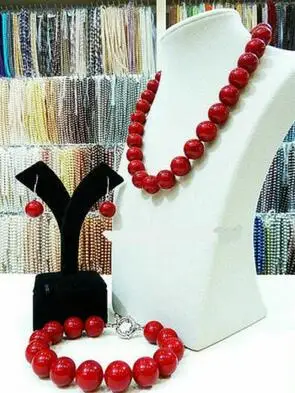 

Комплект из жемчуга и браслета, 14 мм, 18/7,5 дюймов