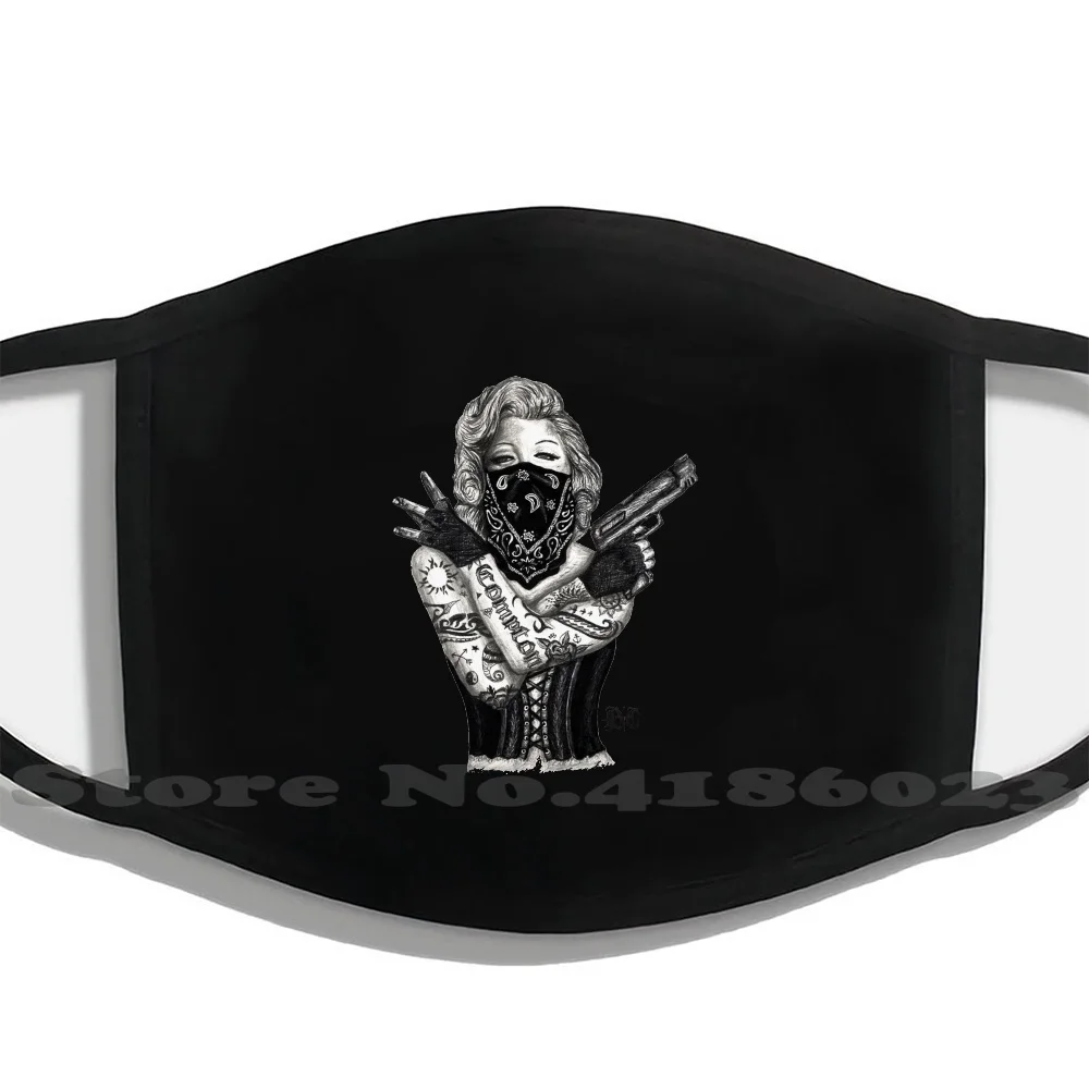 

Marilyn Monroe 'Gangstified' Men Women Washable Black Masks Face Mask Marilyn Monroe Gangster Swag Hip Hop Hipster Indie Cool