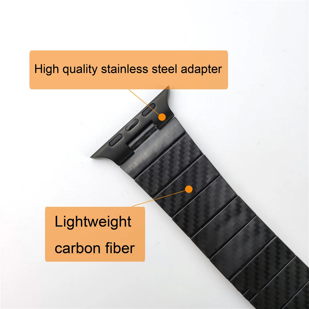 Carbon fiber Strap for Apple Watch Band 44mm 42mm 40mm 49mm 45mm Bracelet for iWatch Ultra 7 6 SE 5 4 3 2 1Series Accessories