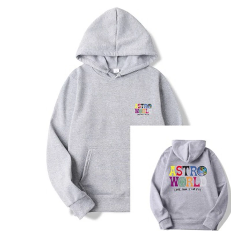 

2020 TRAVIS SCOTT Astroworld WISH YOU WERE HERE Embroidered Rainbow Letter Men Women Pullover Hoodies Fashion Hip Hop Sweatshirt