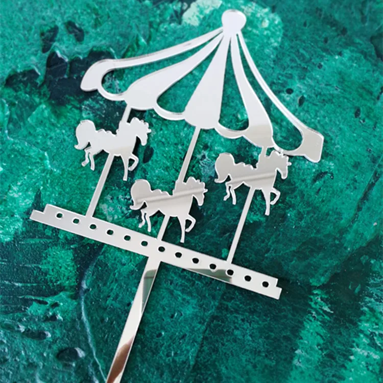 

Круглый акриловый Топпер для торта, золотого и серебряного цвета, на День святого Валентина, украшения для торта для вечеринки