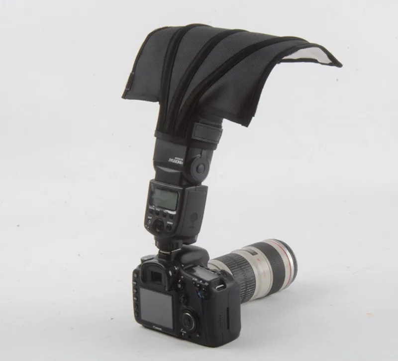 Universal cloth Flash Light Foldable Reflector Snoot beam Softbox Diffuser Bender Tube for Canon Nikon Yongnuo pentax flashgun