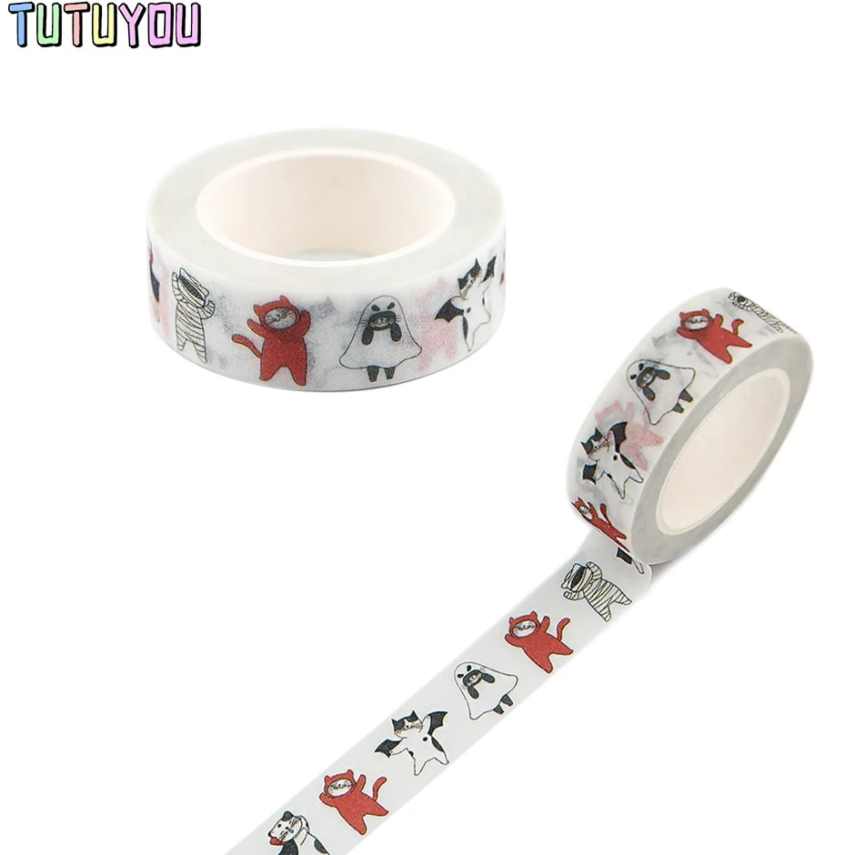 

PC2200 1 шт. забавный кот креативный Сделай Сам матовая лента бумага водонепроницаемые стикеры школьные принадлежности Канцтовары украшения р...