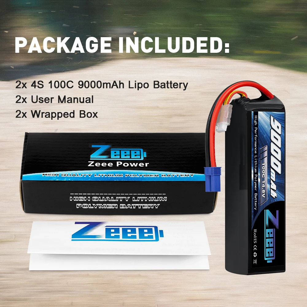 2 шт zeee 148 v lipo батарея 4s 100c 9000mah батарея ec5 р