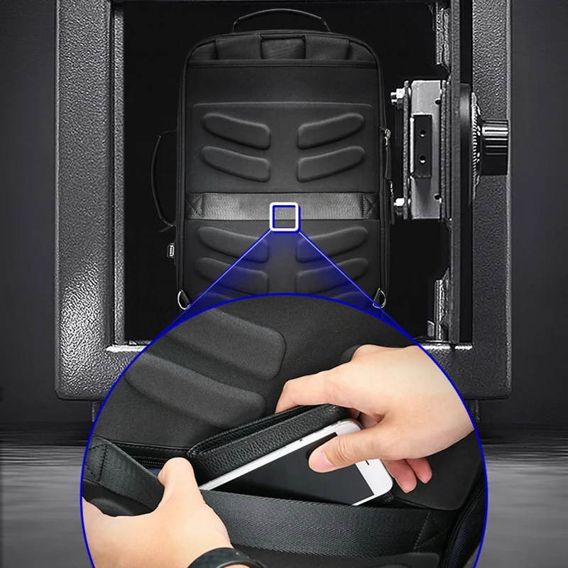 

BOPAI Shell-Shaped Business Men's Office Work Backpack USB Charging Cool Men's Backpack Backpack Men's Backpack