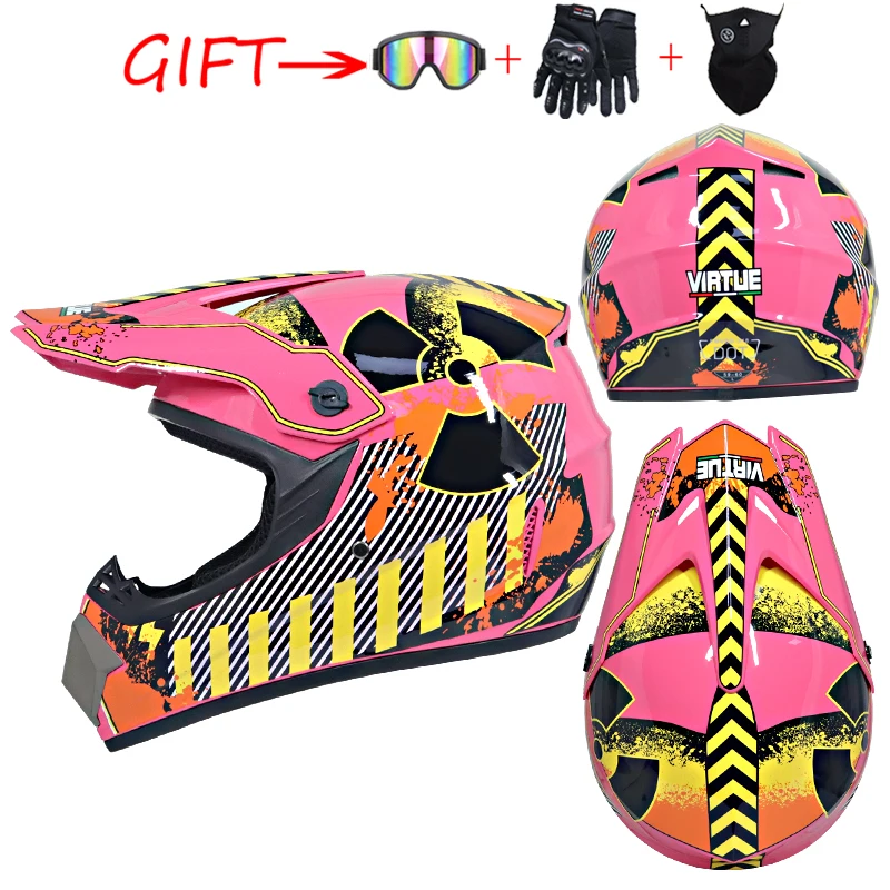 new off-road motorcycle helmet men and women motocross helmet full face kask downhill casque moto cross enfant capacete - Color: 24