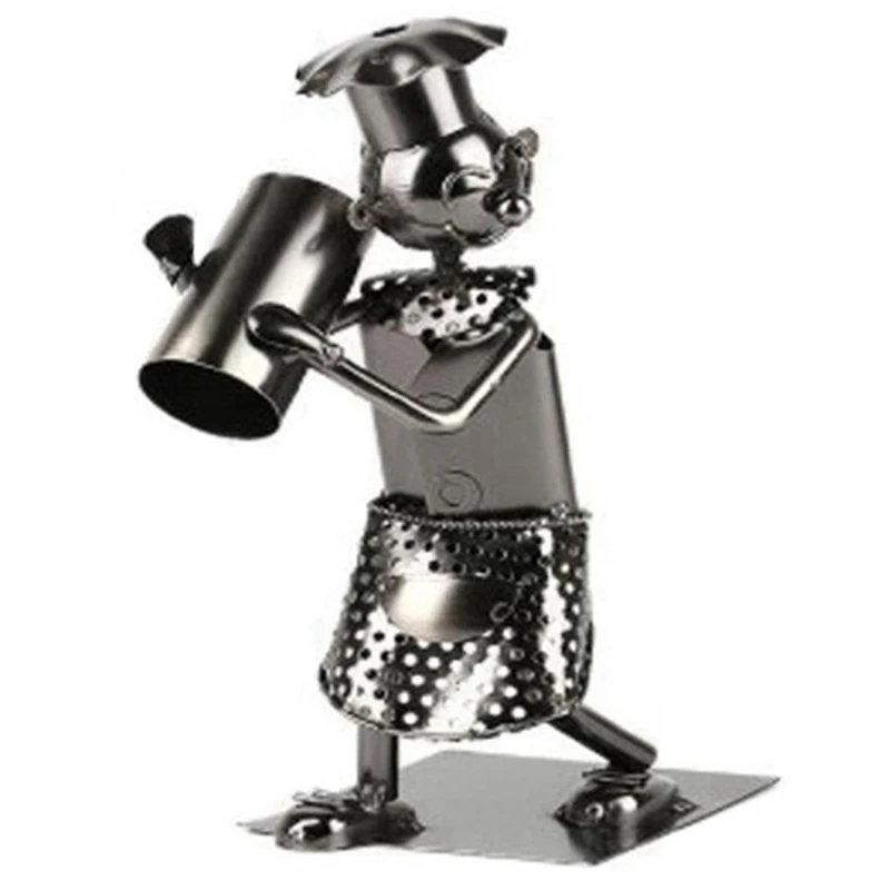 

Железный художественный мужской Винный Стеллаж ручной работы, держатель для винных бутылок, стандартная полка для бара, органайзер для хра...