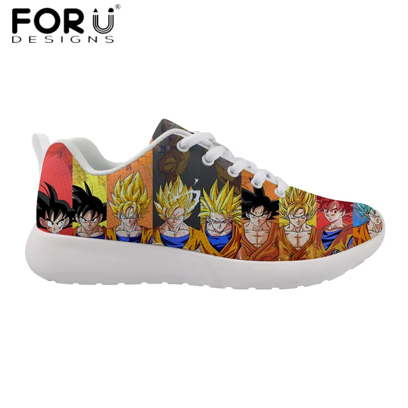 HMA351Z42 FORUDESIGNS/повседневная мужская обувь; Лидер продаж; аниме Dragon Ball Z; Супер Кроссовки для мальчиков-подростков; классические дышащие туфли на плоской подошве со шнуровкой; Zapatos - Цвет: HMA351Z42