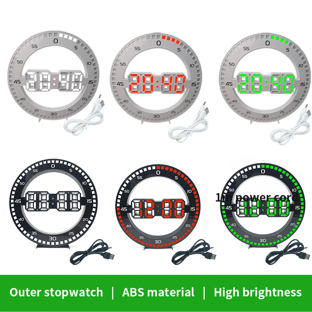 

Светодиодный 3D технология светящиеся цифровые электронные бесшумные настенные часы с температурой и датой многофункциональные часы для у...